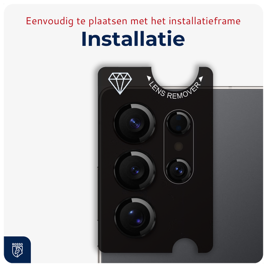 Rosso Samsung Galaxy S25 Ultra Camera Frame Protector Zwart afbeelding 5