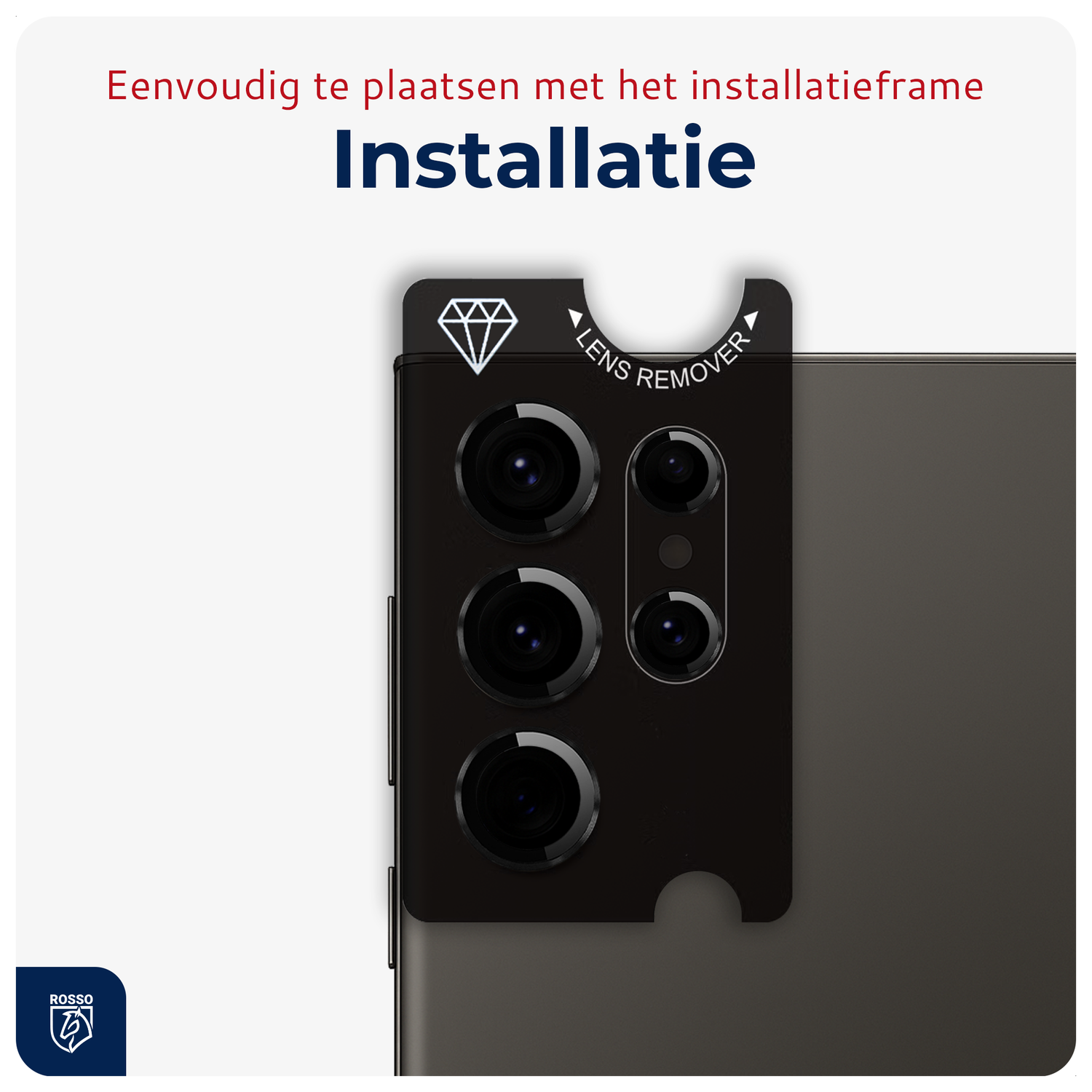 Rosso Samsung Galaxy S24 Ultra Camera Frame Protector Zwart afbeelding 5