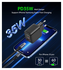 Choetech USB/USB-C GaN Snellader 35W PD Adapter Fast Charge Zwart afbeelding 3