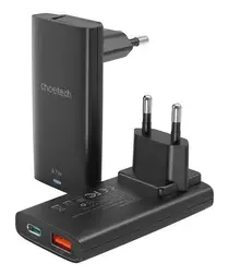 Choetech Power Delivery Oplader USB-C / USB Fast Charge 67W Zwart afbeelding