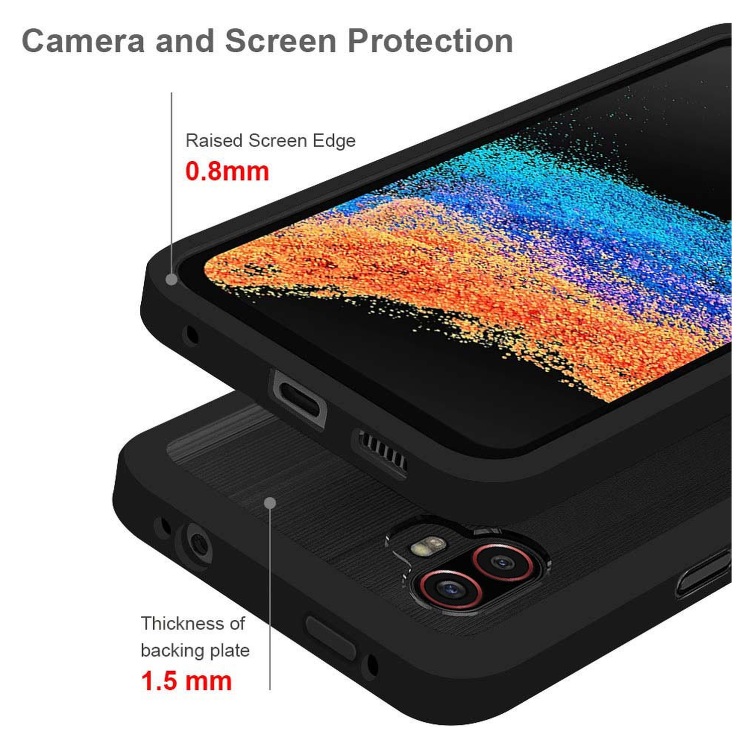 Armor X BX-Series Samsung Galaxy Xcover 7 Pro Robuust Hoesje Zwart afbeelding 2