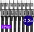 Set van 8 stuks 30cm Buddi Flex USB-C naar USB-C Kabel 60W afbeelding 1