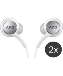 Duo Pack Originele Samsung AKG Headset Oordopjes met USB-C Plug Wit afbeelding
