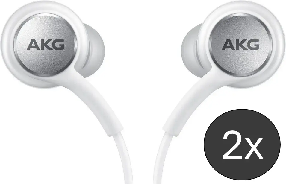 Duo Pack Originele Samsung AKG Headset Oordopjes met USB-C Plug Wit afbeelding 1
