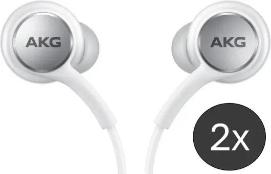 Duo Pack Originele Samsung AKG Headset Oordopjes met USB-C Plug Wit afbeelding 1