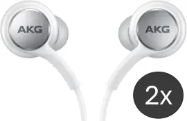 Duo Pack Originele Samsung AKG Headset Oordopjes met USB-C Plug Wit