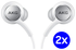 Duo Pack Originele Samsung AKG Headset Oordopjes met USB-C Plug Wit afbeelding 1