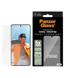 PanzerGlass Ceramic Ultra-Wide Fit Samsung Galaxy S25 Edge Screen Protector afbeelding