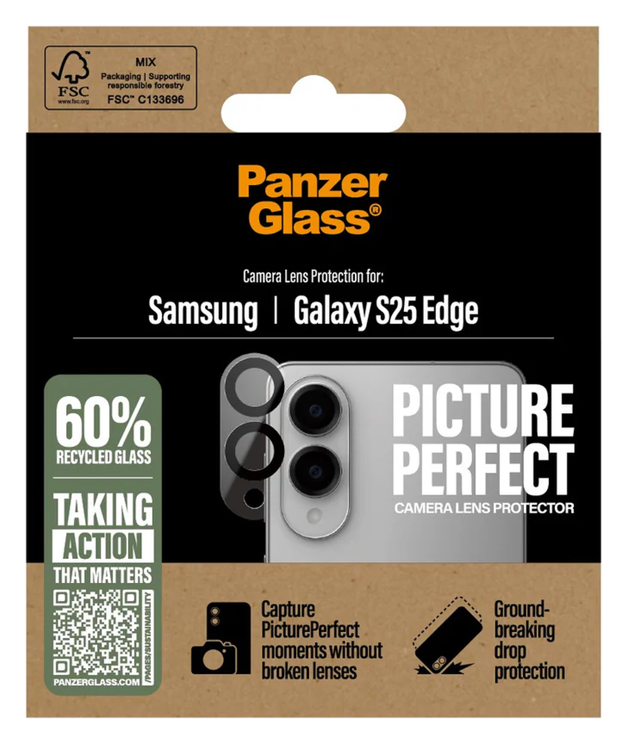 PanzerGlass PicturePerfect Samsung Galaxy S25 Edge Camera Protector Glas afbeelding 3