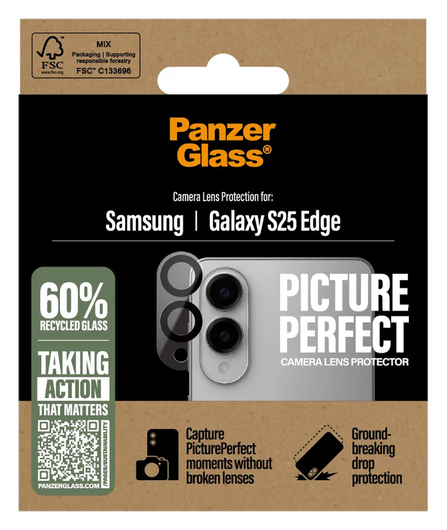 PanzerGlass PicturePerfect Samsung Galaxy S25 Edge Camera Protector Glas afbeelding 3