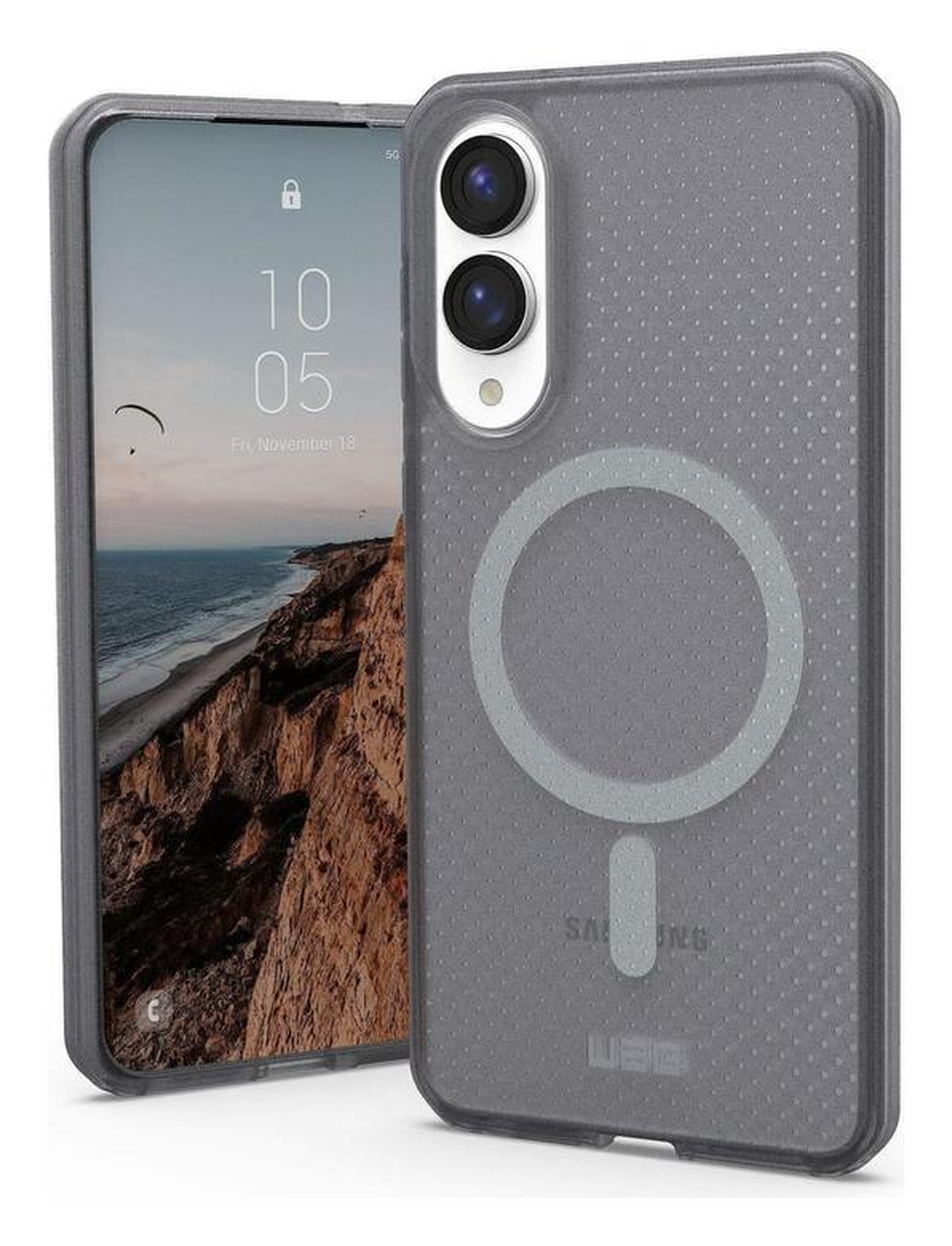 UAG Dot Qi2 Samsung Galaxy S25 Edge Hoesje MagSafe Back Cover Ash afbeelding 1