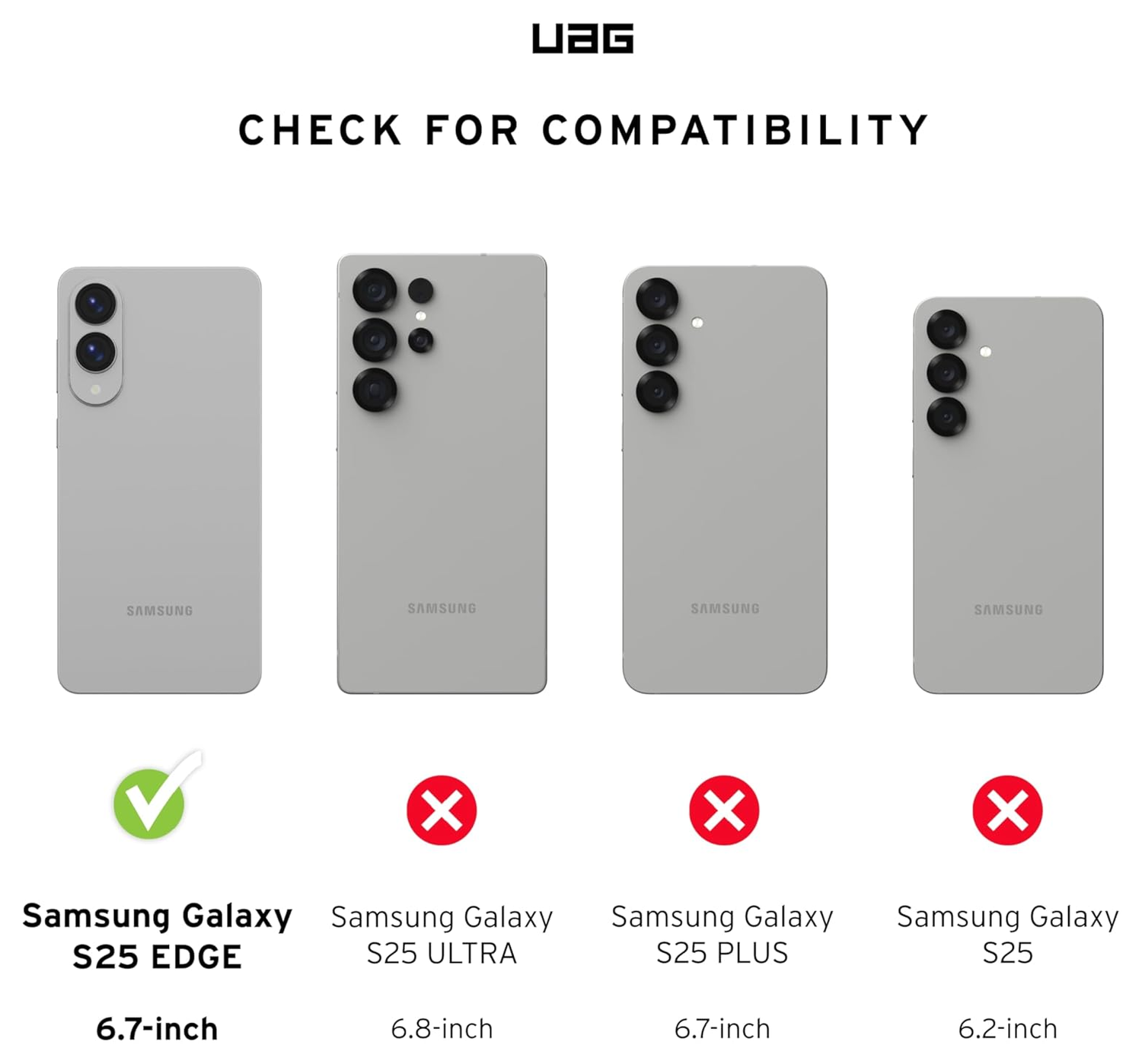 UAG Dot Qi2 Samsung Galaxy S25 Edge Hoesje MagSafe Back Cover Ash afbeelding 3