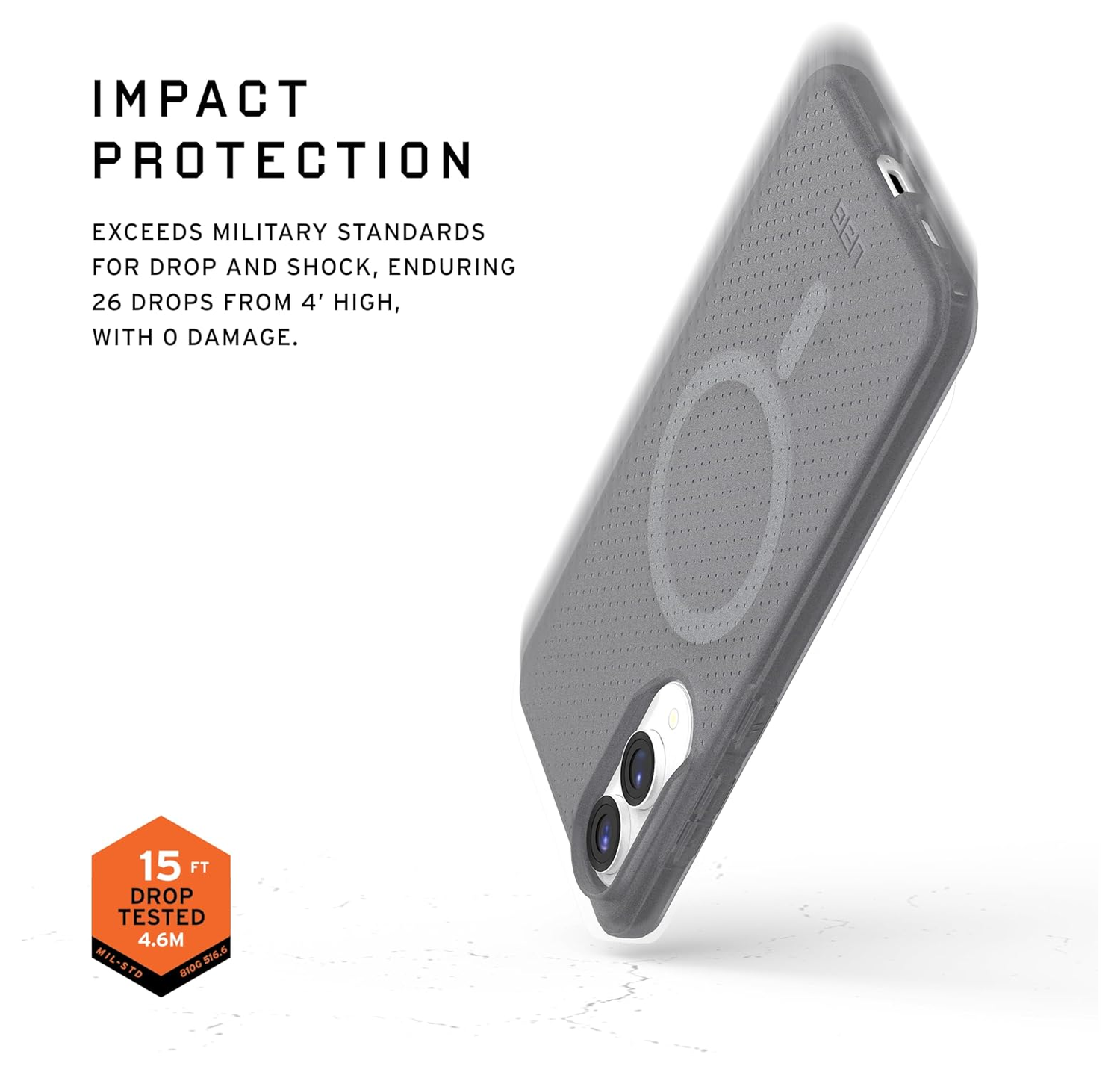 UAG Dot Qi2 Samsung Galaxy S25 Edge Hoesje MagSafe Back Cover Ash afbeelding 4