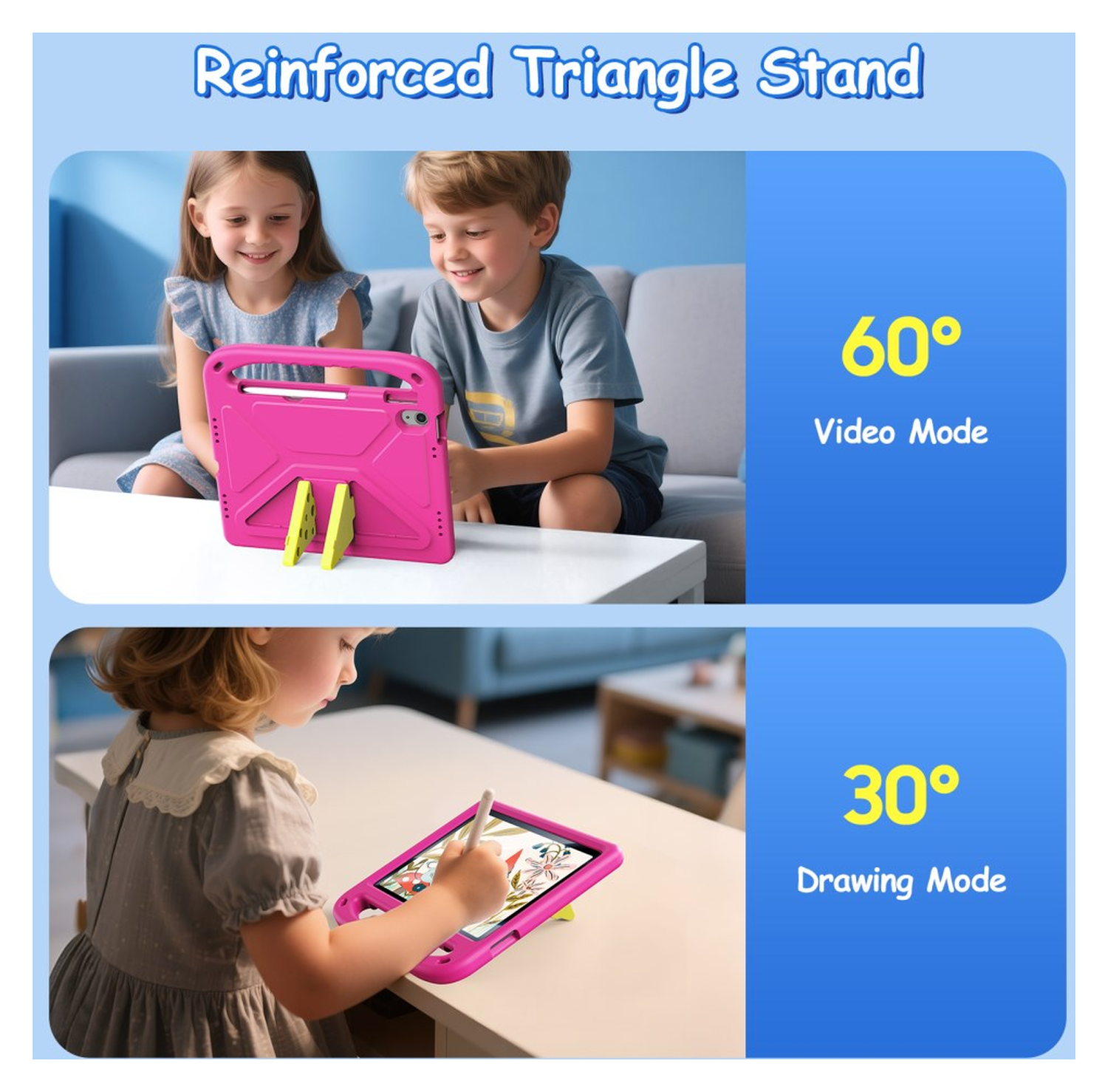 Dux Ducis PUFF iPad Air 11 (2024/2025) / Pro 11 (2024) Kinder Tablethoes Roze afbeelding 7
