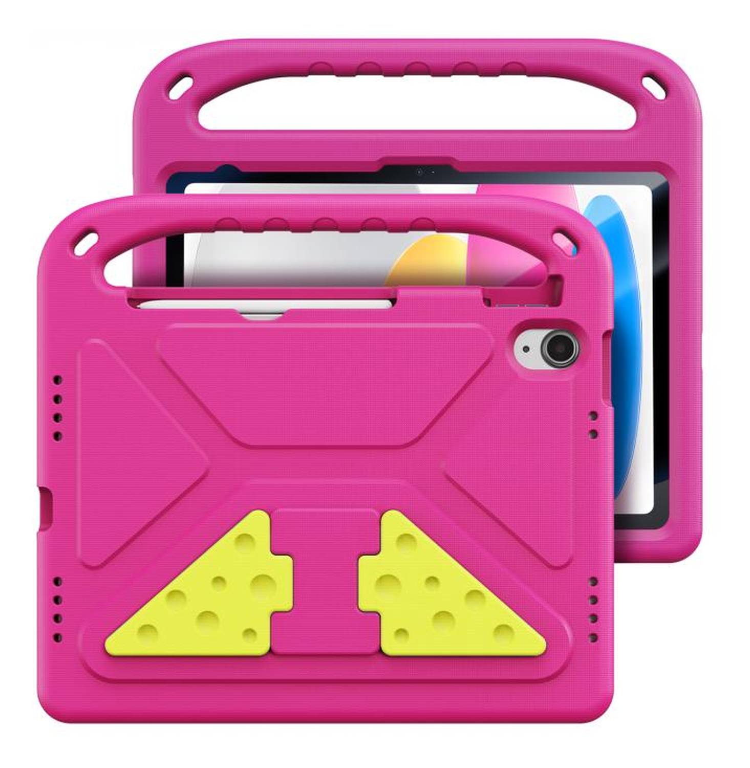 Dux Ducis PUFF iPad 11 (2025) / 10.9 (2022) Kinder Tablethoes met Handvat Roze afbeelding 2