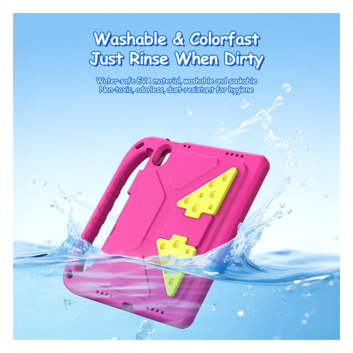 Dux Ducis PUFF iPad 11 (2025) / 10.9 (2022) Kinder Tablethoes met Handvat Roze afbeelding 7