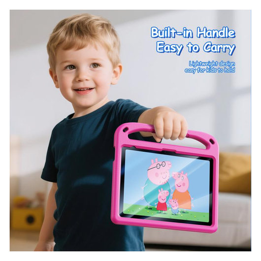 Dux Ducis PUFF iPad 11 (2025) / 10.9 (2022) Kinder Tablethoes met Handvat Roze afbeelding 5