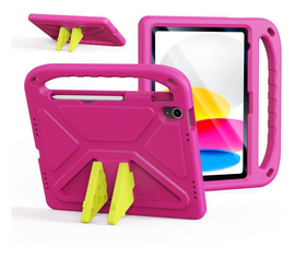 Dux Ducis PUFF iPad 11 (2025) / 10.9 (2022) Kinder Tablethoes met Handvat Roze