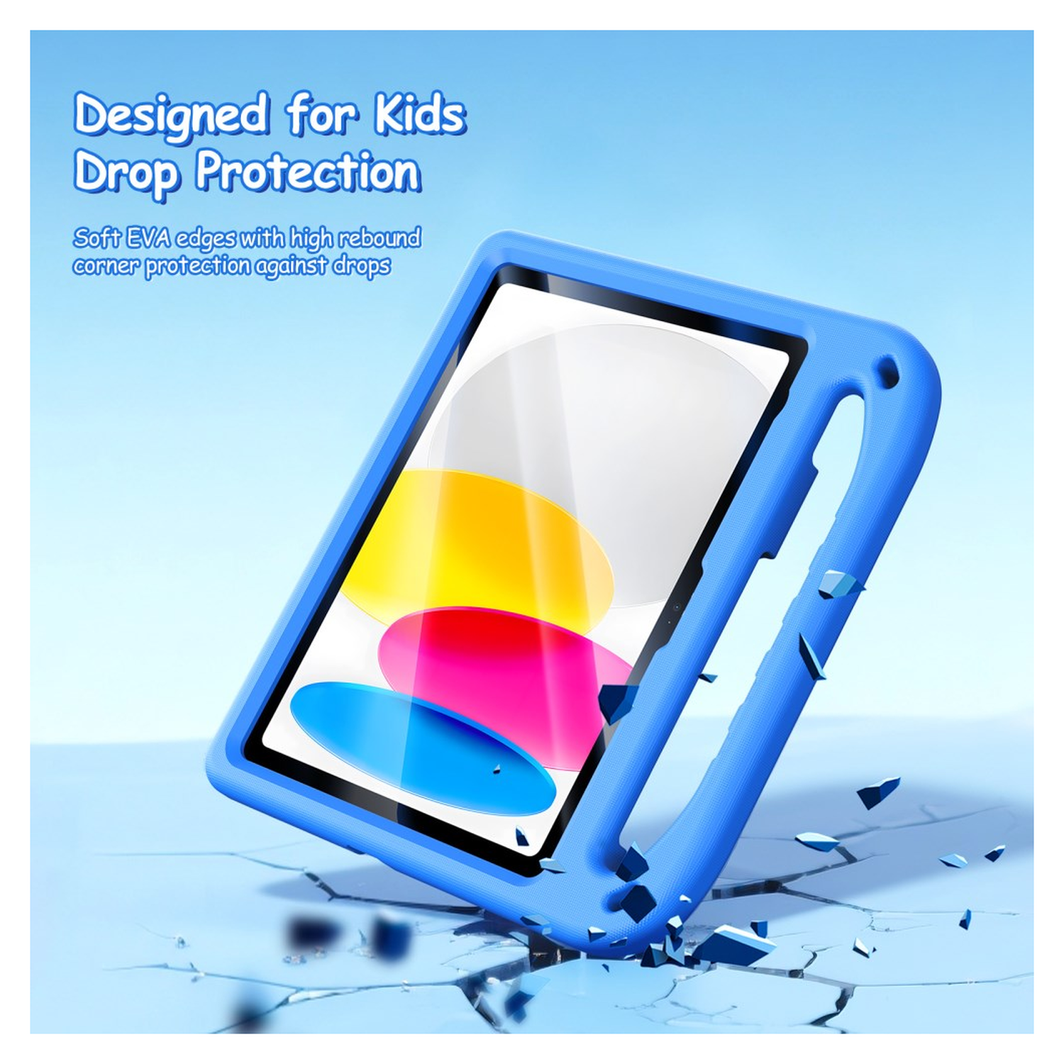 Dux Ducis PUFF iPad 11 (2025) / 10.9 (2022) Kinder Tablethoes met Handvat Blauw afbeelding 5