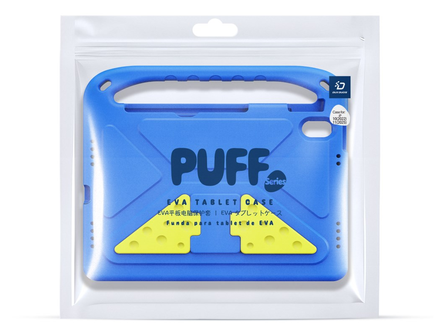 Dux Ducis PUFF iPad 11 (2025) / 10.9 (2022) Kinder Tablethoes met Handvat Blauw afbeelding 9
