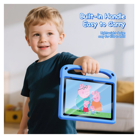 Dux Ducis PUFF iPad 11 (2025) / 10.9 (2022) Kinder Tablethoes met Handvat Blauw afbeelding 6