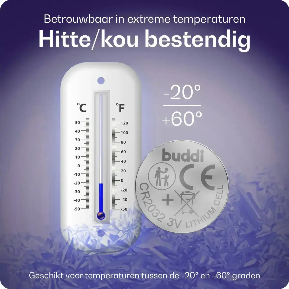 Buddi Apple AirTag Batterij CR2032 Lithium Knoopcelbatterij 210mh / 3V (20-Pack) afbeelding 6