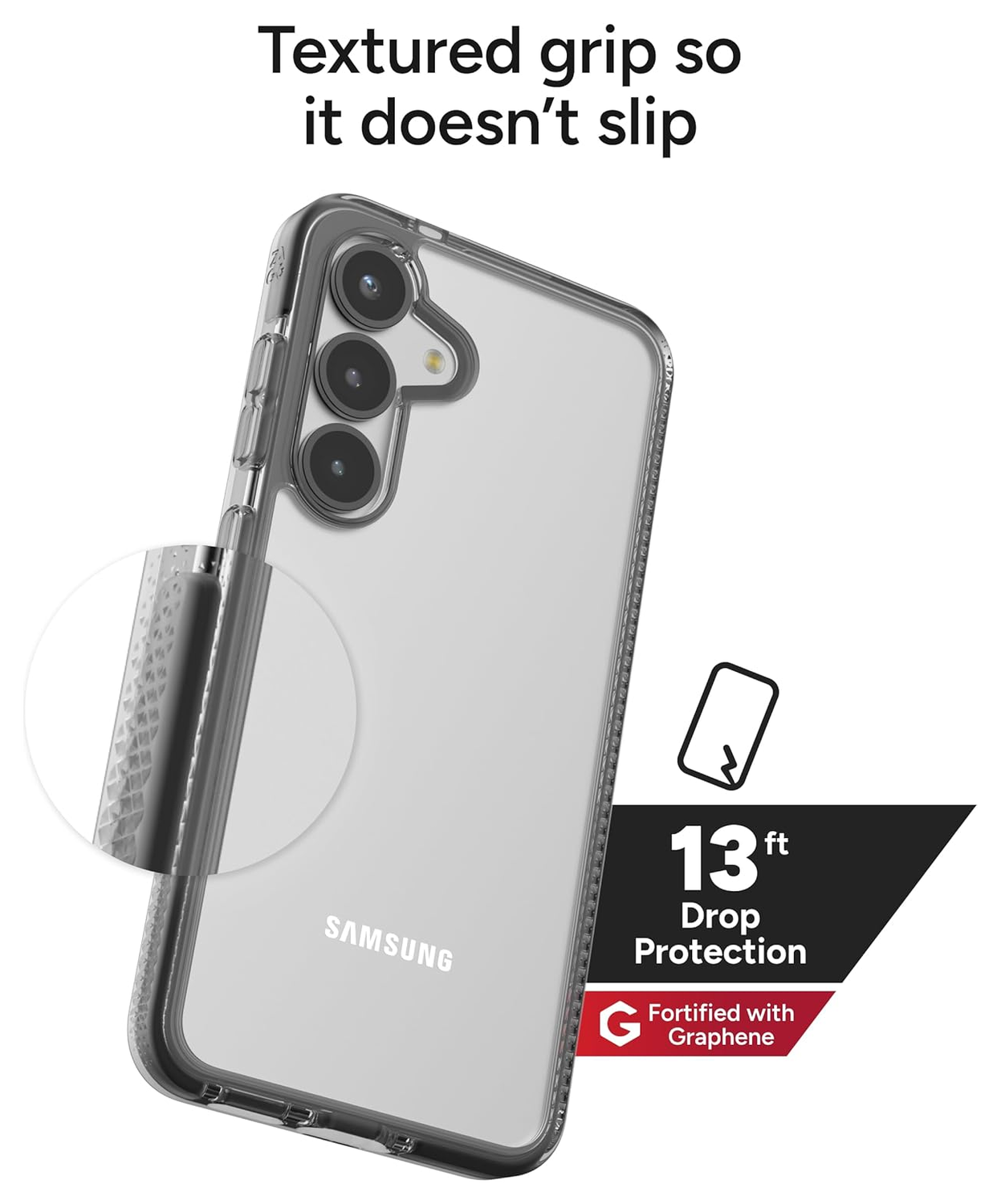 ZAGG Santa Cruz Samsung Galaxy S25 Edge Hoesje Back Cover Zwart afbeelding 2
