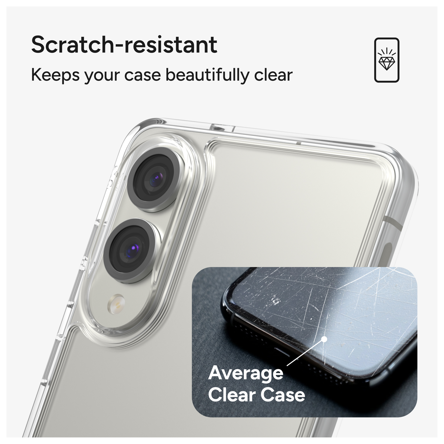 ZAGG Crystal Palace Lite Samsung Galaxy S25 Edge Hoesje Back Cover Transparant afbeelding 4