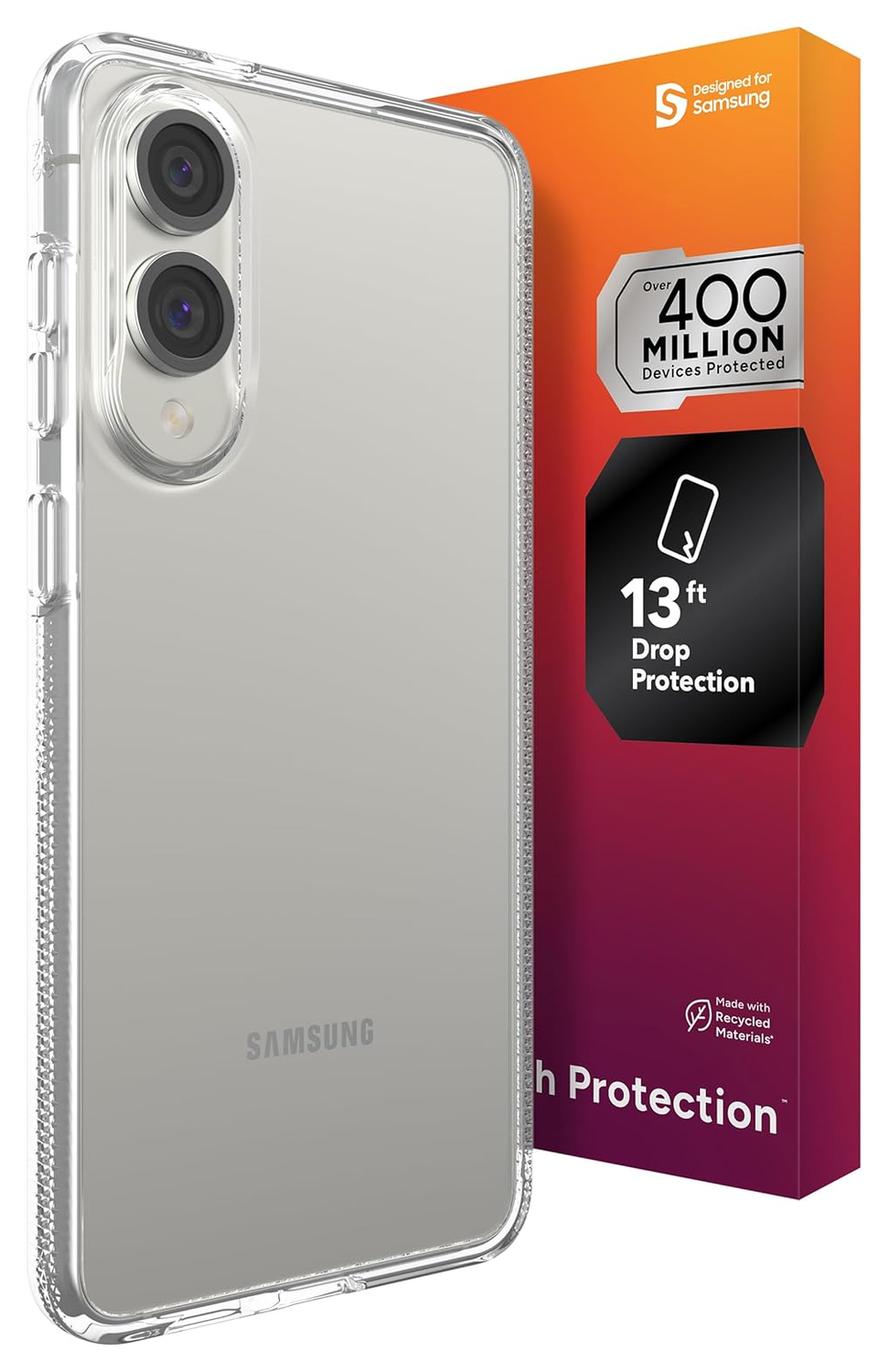 ZAGG Crystal Palace Samsung Galaxy S25 Edge Hoesje 4M DropProof Transparant afbeelding 1