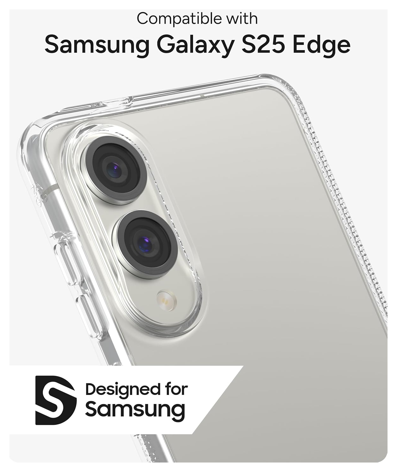 ZAGG Crystal Palace Samsung Galaxy S25 Edge Hoesje 4M DropProof Transparant afbeelding 2