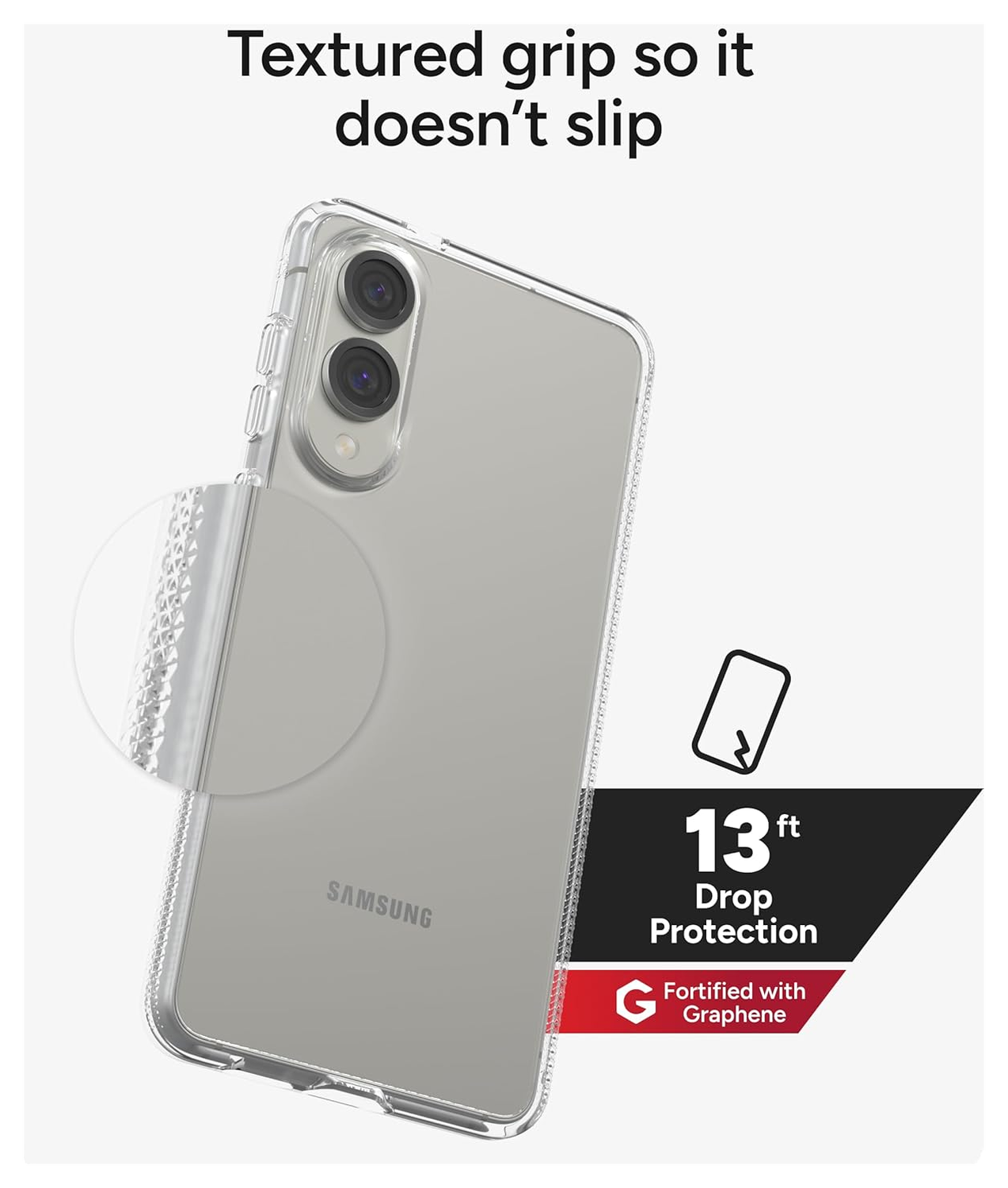 ZAGG Crystal Palace Samsung Galaxy S25 Edge Hoesje 4M DropProof Transparant afbeelding 3