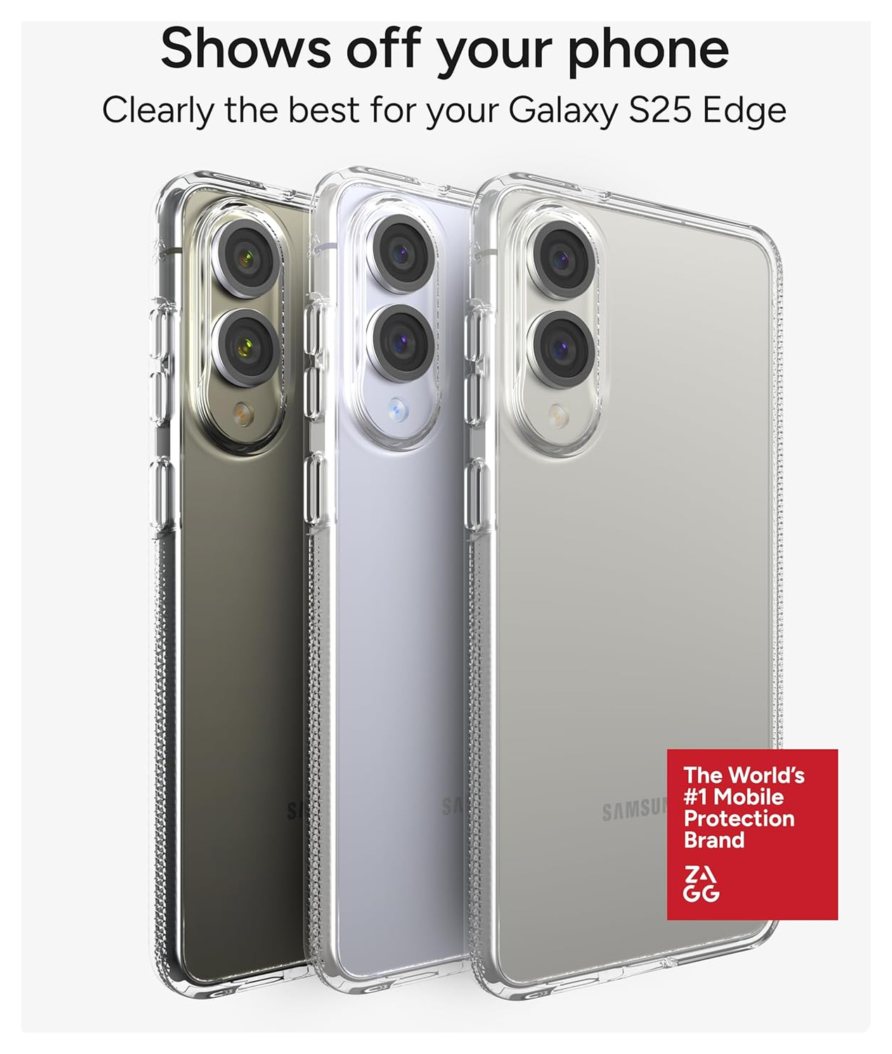 ZAGG Crystal Palace Samsung Galaxy S25 Edge Hoesje 4M DropProof Transparant afbeelding 6