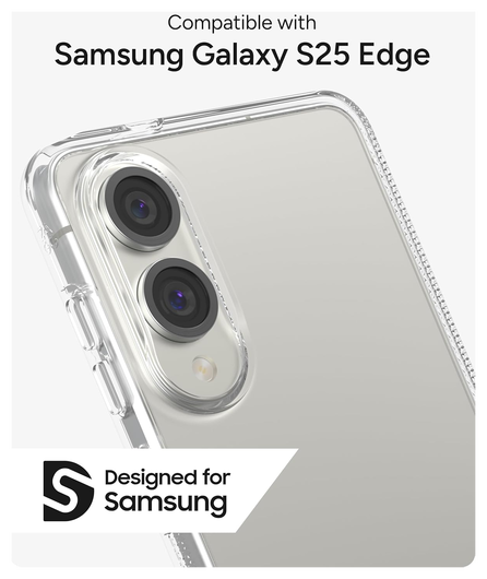 ZAGG Crystal Palace Samsung Galaxy S25 Edge Hoesje 4M DropProof Transparant afbeelding 2