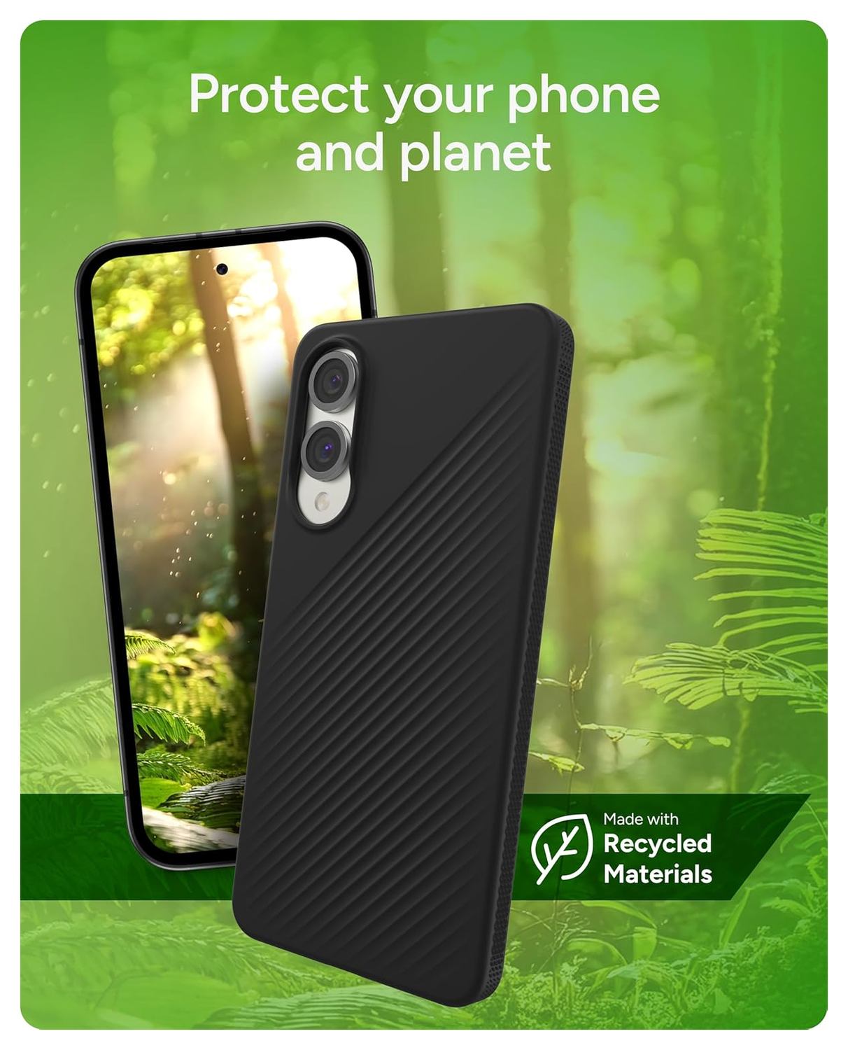 ZAGG Luxe Samsung Galaxy S25 Edge Hoesje Back Cover 3M Valbescherming Zwart afbeelding 2