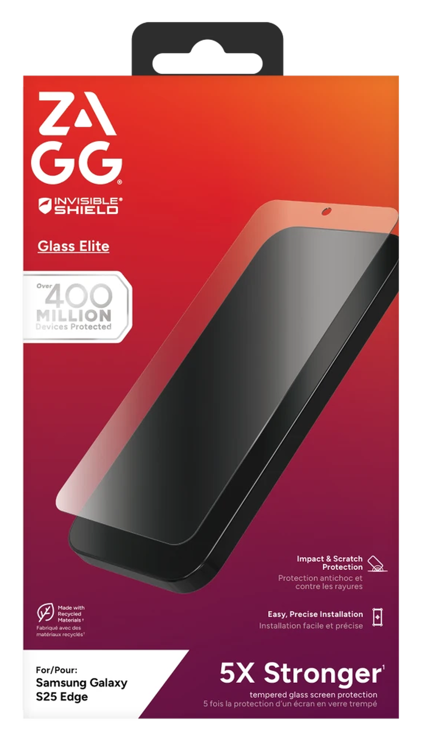 InvisibleShield Glass Elite Samsung Galaxy S25 Edge Screen Protector afbeelding 1