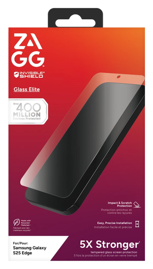 InvisibleShield Glass Elite Samsung Galaxy S25 Edge Screen Protector afbeelding 1