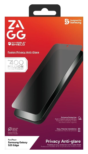 InvisibleShield Fusion Privacy Samsung Galaxy S25 Edge Screen Protector afbeelding 9