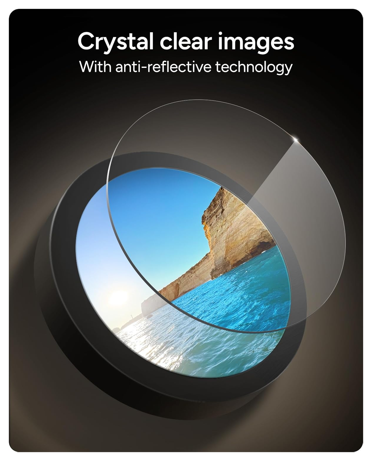 ZAGG InvisibleShield Glass Elite AR Samsung Galaxy S25 Edge Camera Protector afbeelding 3