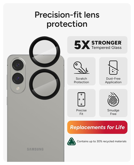 ZAGG InvisibleShield Glass Elite AR Samsung Galaxy S25 Edge Camera Protector afbeelding 2