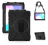 Samsung Galaxy Tab Active 5 Pro Hoes Back Cover met Kickstand en Handriem Zwart afbeelding 2