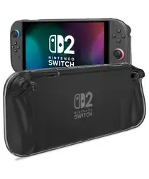 Nintendo Switch 2 Hoesje TPU Back Cover Case Transparant Zwart afbeelding