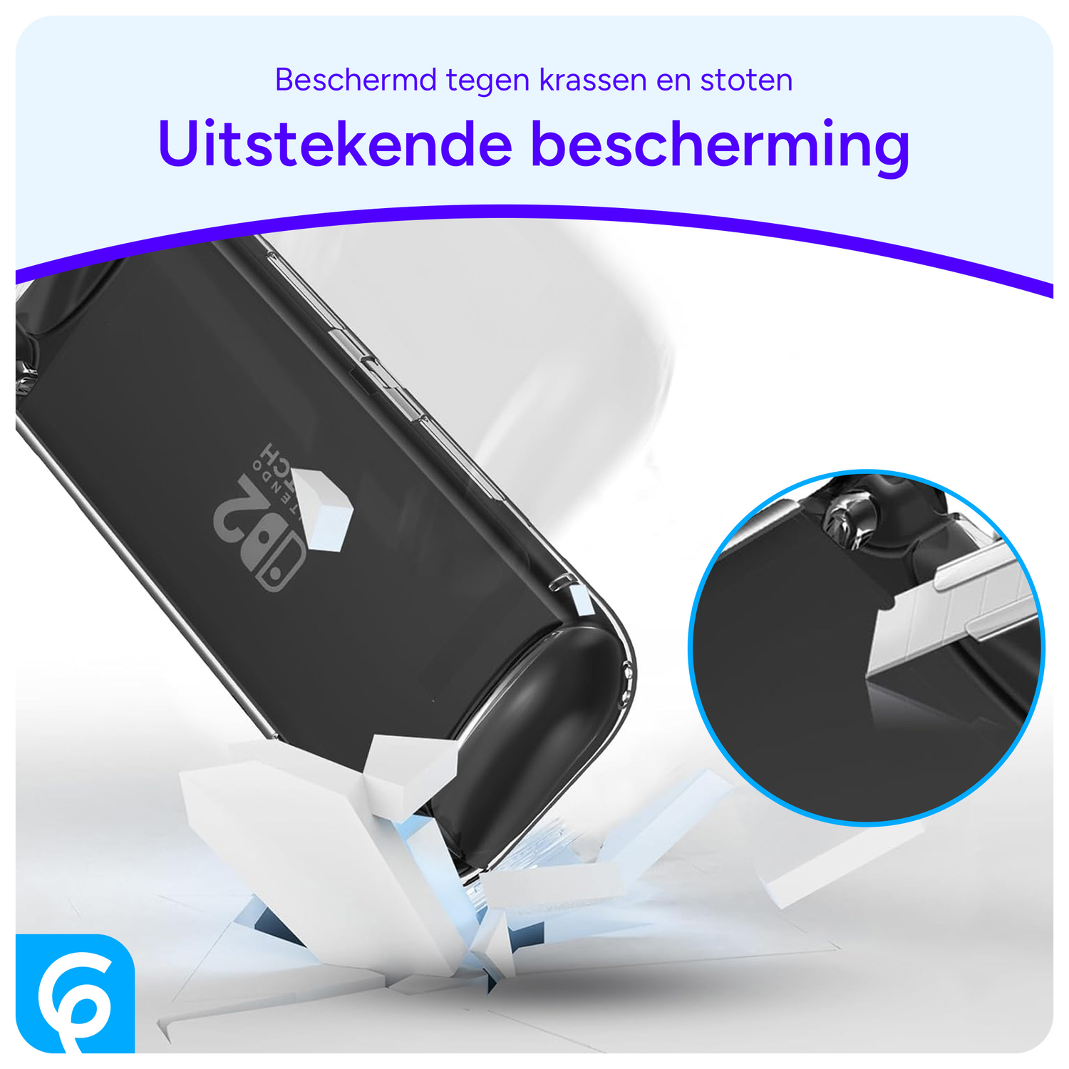 Nintendo Switch 2 Hoesje TPU Back Cover Transparant Zwart afbeelding 2