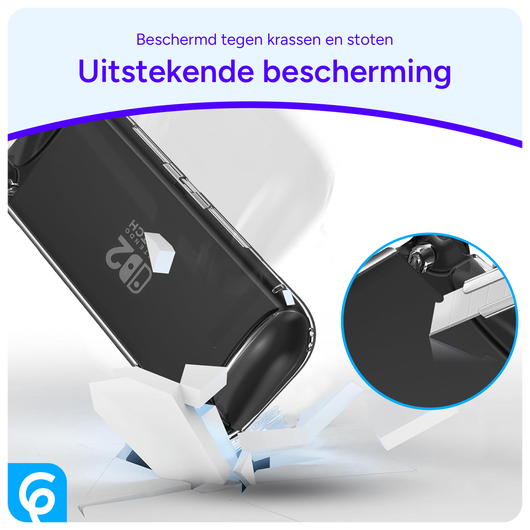 Nintendo Switch 2 Hoesje TPU Back Cover Transparant Zwart afbeelding 2