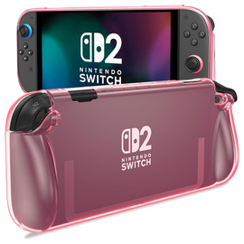 Nintendo Switch 2 Hoesje TPU Back Cover Transparant Roze