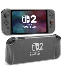 Nintendo Switch 2 Hoesje TPU Back Cover Case Transparant Glitter afbeelding