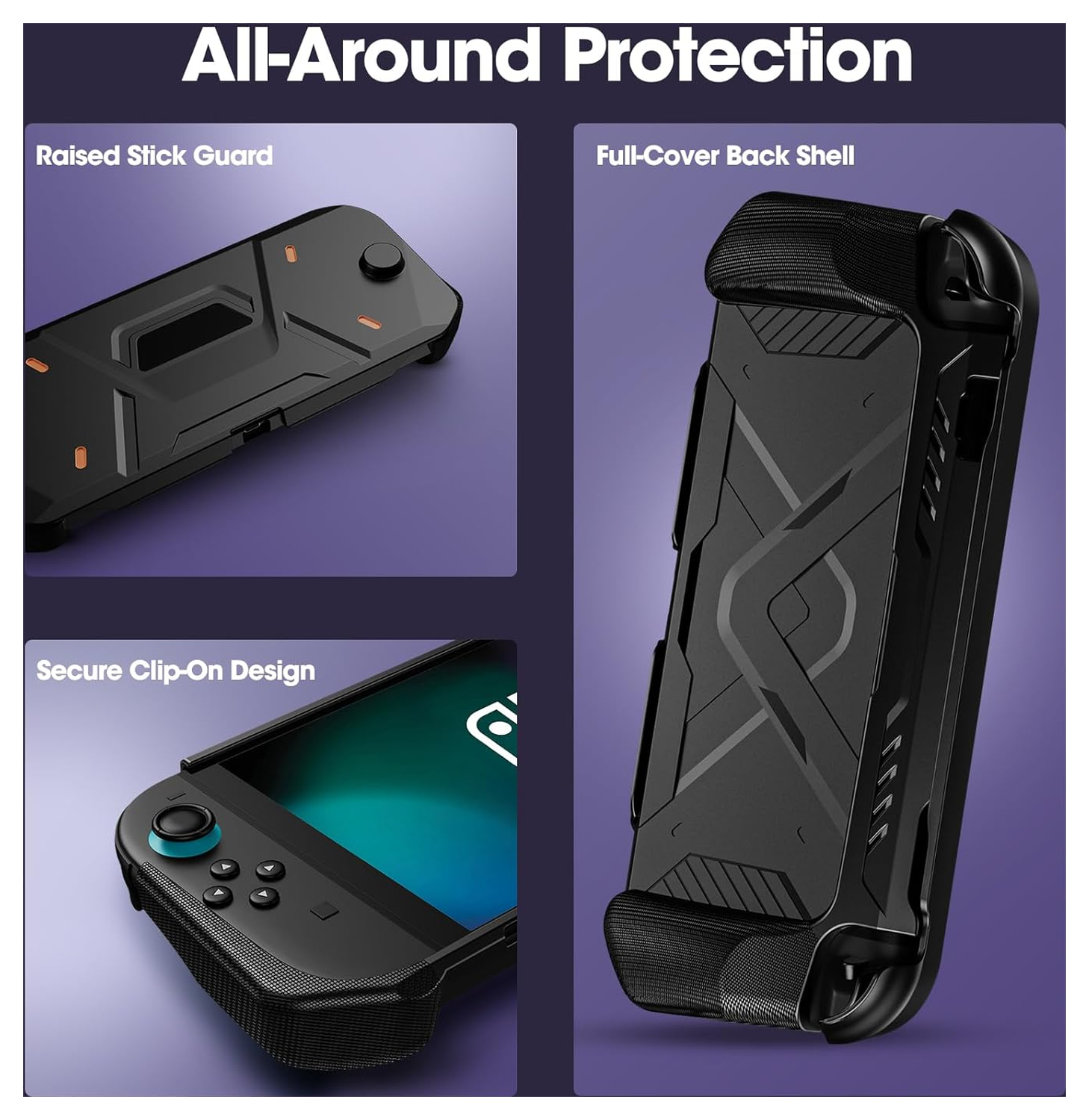 Nintendo Switch 2 Hoesje Beschermhoes Full Protect Case Zwart afbeelding 3