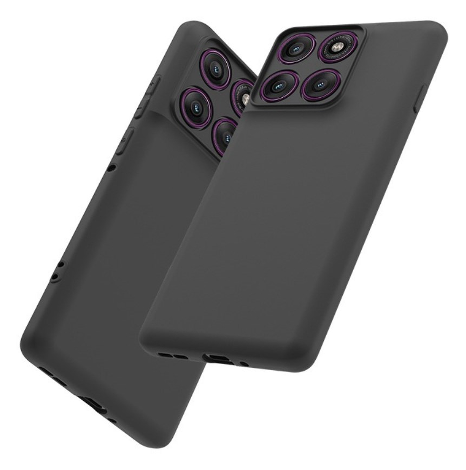 Motorola Edge 60 Fusion Hoesje Dun TPU Back Cover Matte Zwart afbeelding 3