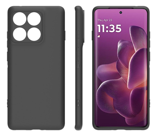 Motorola Edge 60 Fusion Hoesje Dun TPU Back Cover Matte Zwart afbeelding 2