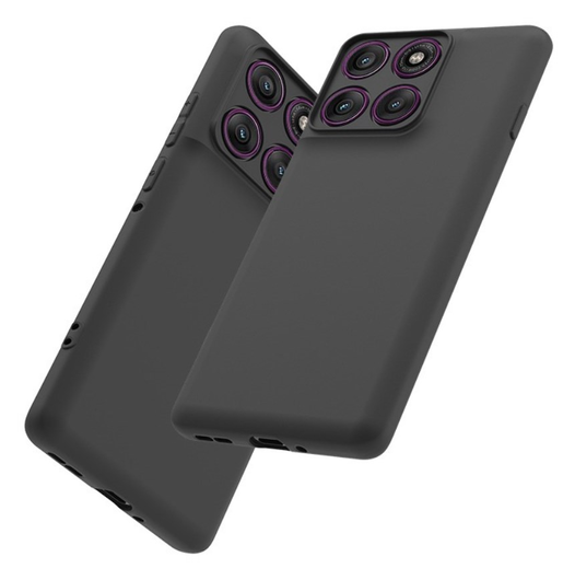 Motorola Edge 60 Fusion Hoesje Dun TPU Back Cover Matte Zwart afbeelding 3