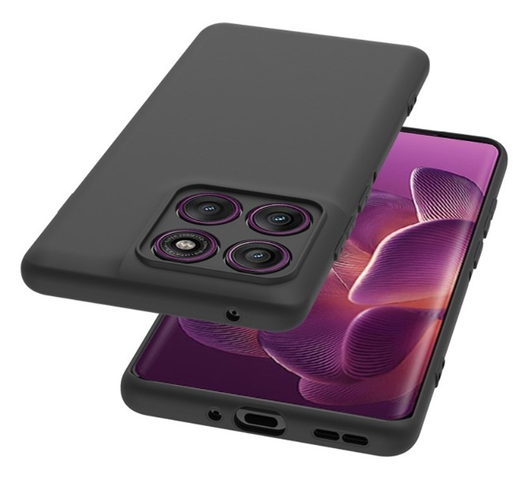 Motorola Edge 60 Fusion Hoesje Dun TPU Back Cover Matte Zwart afbeelding 4